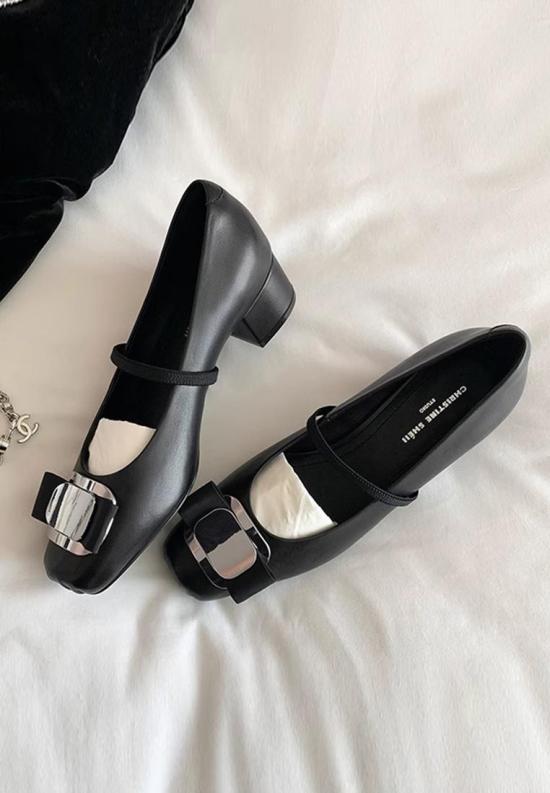 26SS 살바토레 페라가모 뉴 바라 플레이트 펌프스 01K093 785331 BLACK DOM - SALVATORE FERRAGAMO