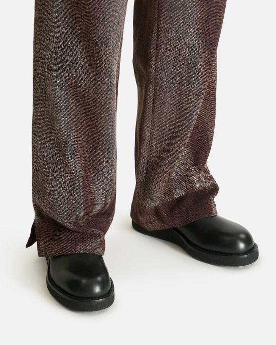  지용킴 스트레이트 팬츠 김지용 선블리치드 로우 에지 - JIYONGKIM