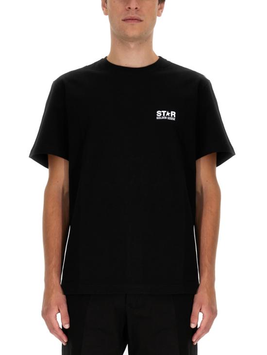 26SS 골든구스 반팔 티셔츠 GMP01220 P00087980203 BLACK - GOLDEN GOOSE