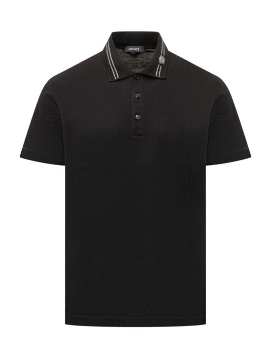 26SS 베르사체 폴로 티셔츠 10139061A13463 1B000 BLACK