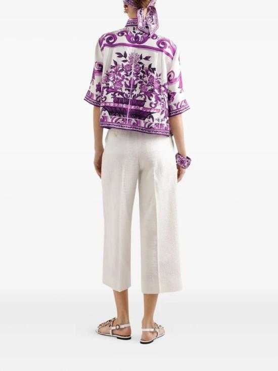 25FW 돌체앤가바나 블라우스 F5T50THI1TK IP3TN MIX MAIOLICA VIOLA - DOLCE & GABBANA