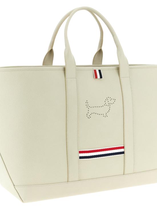 26SS 톰브라운 페블 그레인 헥터 미디엄 툴 토트백 UAG259A00198 KHAKI 250 - THOM BROWNE