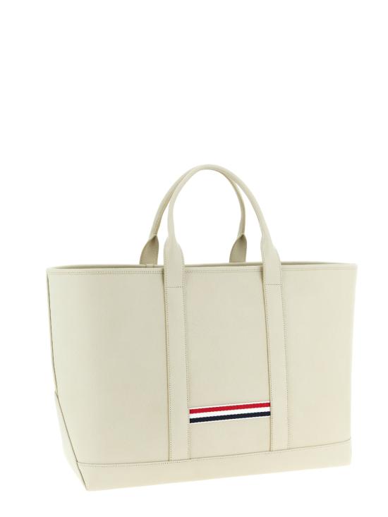 26SS 톰브라운 페블 그레인 헥터 미디엄 툴 토트백 UAG259A00198 KHAKI 250 - THOM BROWNE