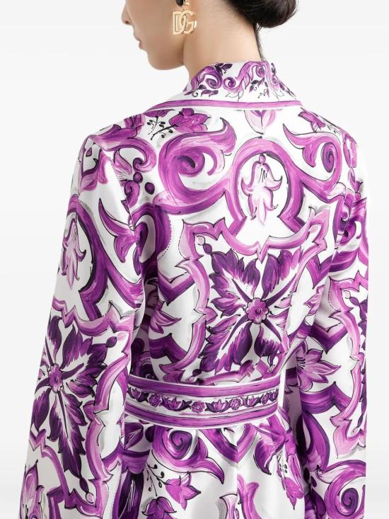 25FW 돌체앤가바나 블라우스 F5Q03THI1TK IP3TN MIX MAIOLICA VIOLA - DOLCE & GABBANA