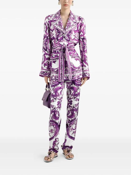 25FW 돌체앤가바나 블라우스 F5Q03THI1TK IP3TN MIX MAIOLICA VIOLA - DOLCE & GABBANA