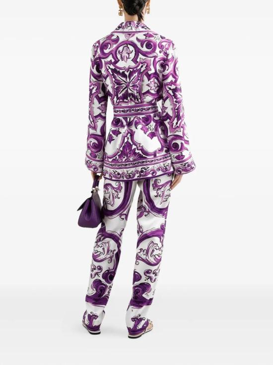 25FW 돌체앤가바나 블라우스 F5Q03THI1TK IP3TN MIX MAIOLICA VIOLA - DOLCE & GABBANA