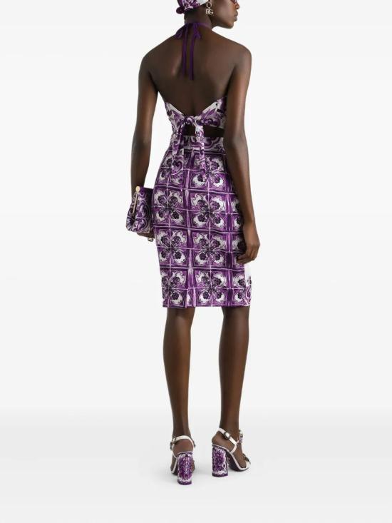 25FW 돌체앤가바나 민소매 티셔츠 F7BA8THPAE2 H15DQ MAIOLICA 3L VIOLA - DOLCE & GABBANA