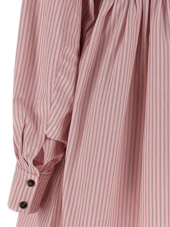 26SS 가니 스트라이프 미니 셔츠 드레스 A1030161868 Pink - GANNI