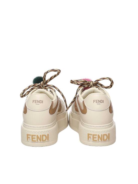 26SS 펜디 매치 소프트 레더 로우탑 스니커즈 8E8721AY9NF1TO4 White - FENDI