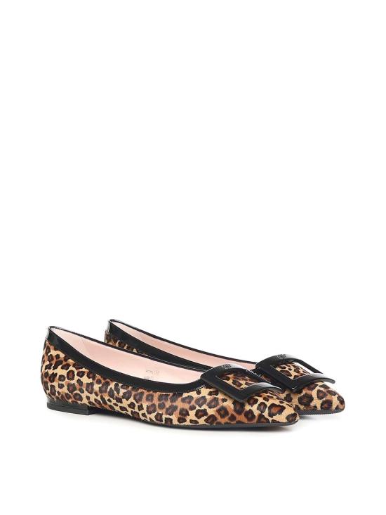25FW 로저비비에 고메틴 발레리나 플랫 RVW57537410URU0T69 Animal Print - ROGER VIVIER