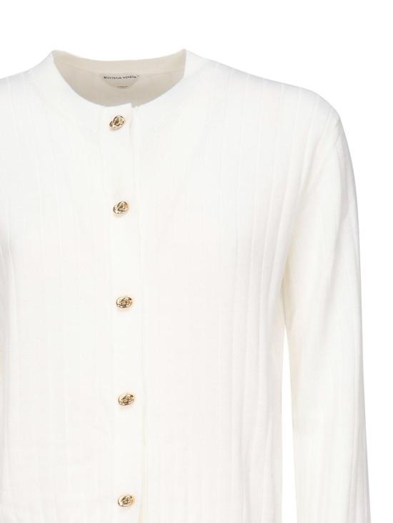 25FW 보테가베네타 가디건 835337V5L709071 WHITE - BOTTEGA VENETA