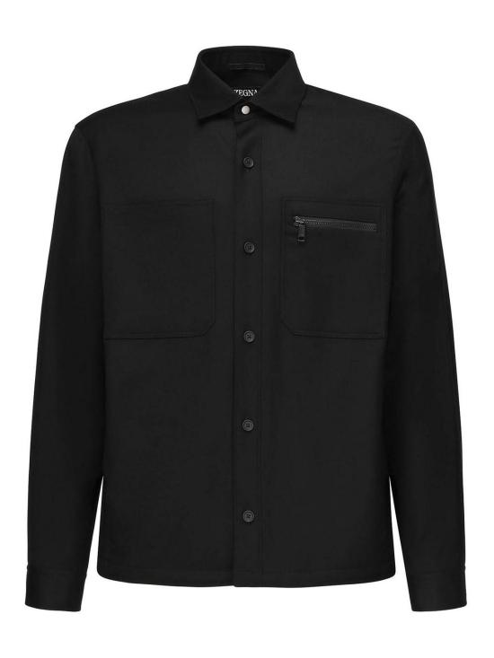 25FW 에르메네질도제냐 긴팔 셔츠 UGV01A2SOTM2290 Black