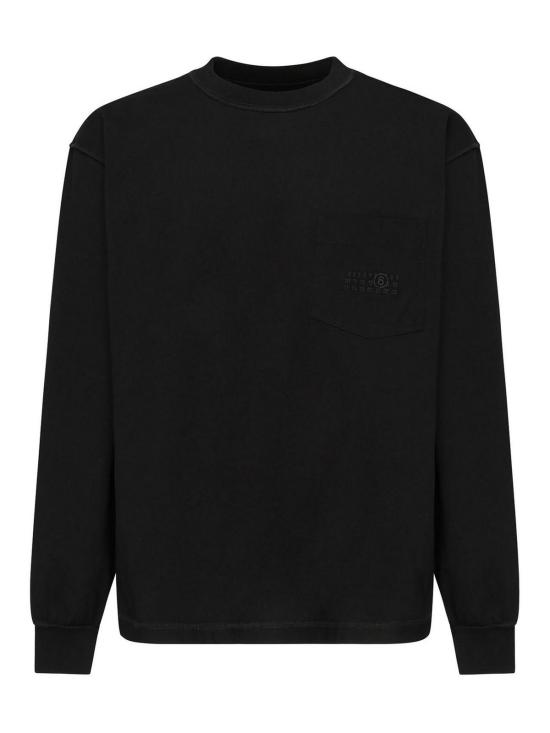 26FW MM6 메종마르지엘라 긴팔 티셔츠 SH0NH0016M20050900 Black