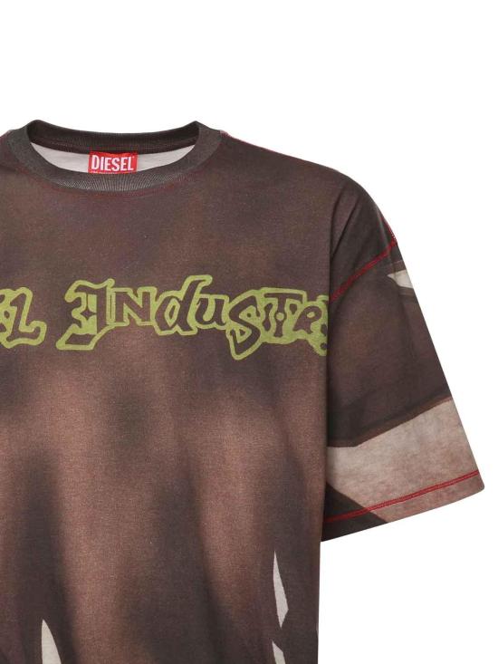  디젤 리마스터 캡슐 티하산 LS A 티셔츠 A212300BKBY7FMA Brown - DIESEL