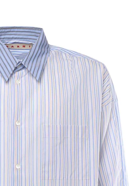 25FW 마르니 긴팔 셔츠 CUMU0061SQUTC529STB50 Blue - MARNI