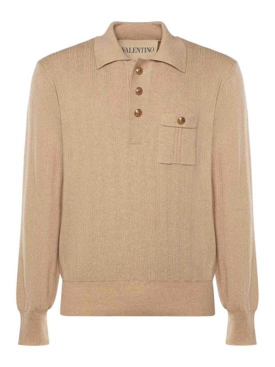  발렌티노 가라바니 폴로 티셔츠 7V3KP03TB0L581 Beige