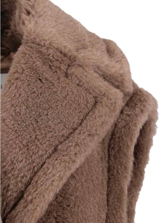 25FW 막스마라 테디 알파카 울 더블브레스트 베스트 2521276253600 004 BROWN - MAX MARA