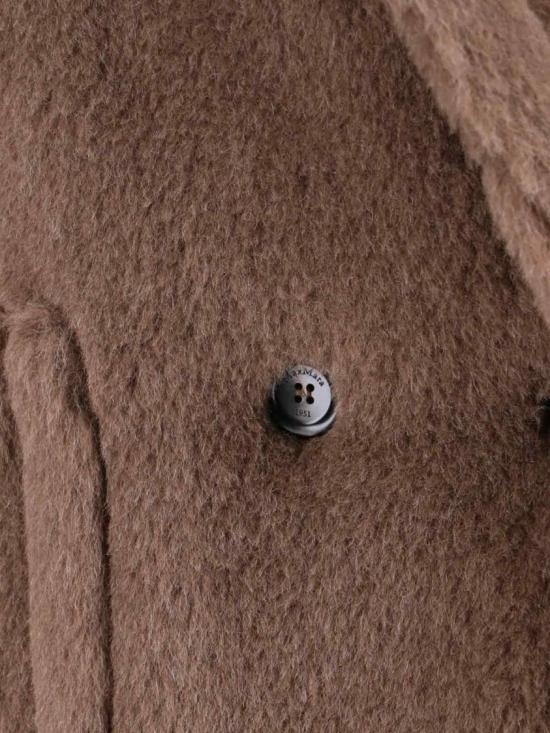 25FW 막스마라 테디 알파카 울 더블브레스트 베스트 2521276253600 004 BROWN - MAX MARA