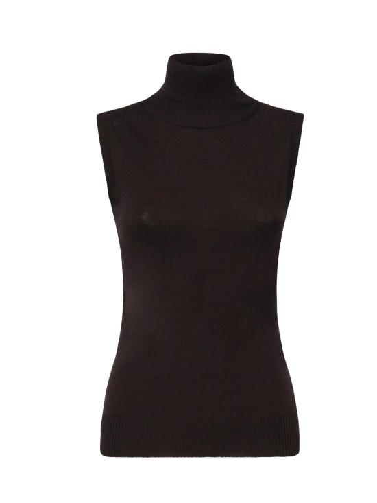 25FW 스포트막스 VERTIGO 베르티고 버진울 슬리브리스 탑 2522366011600 001 BLACK