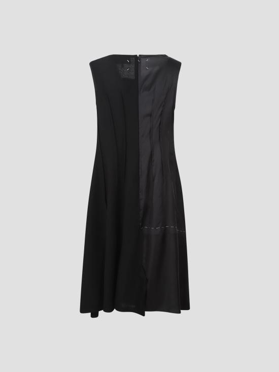 25FW 마르지엘라 미디 원피스 S51DD0042MTN092 900 BLACK - MAISON MARGIELA