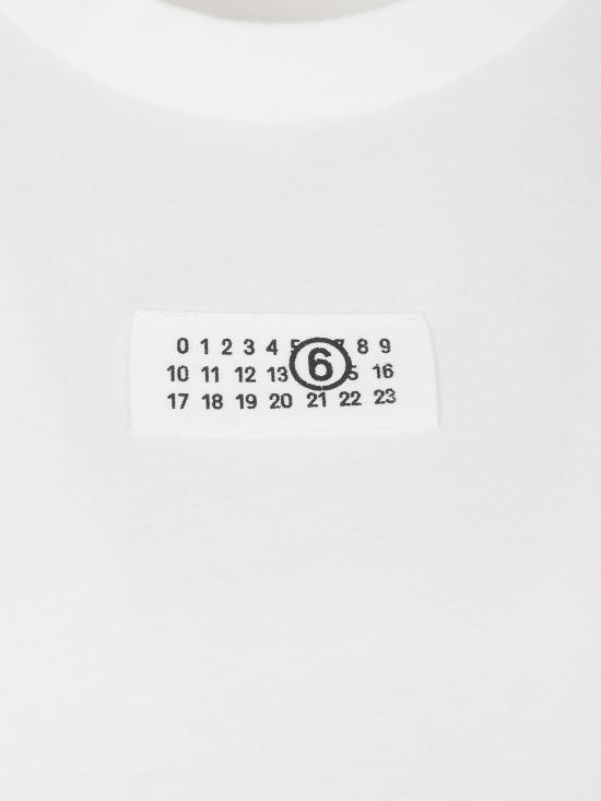 25FW MM6 메종마르지엘라 뉴메릭 코튼 저지 티셔츠 S52GC0327S24312 101 OFF WHITE - MM6 MAISON MARGIELA