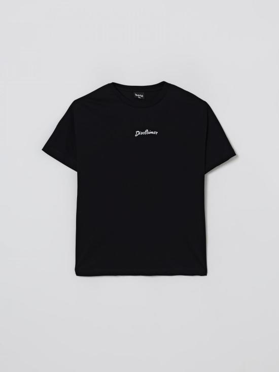 25FW [키즈] 디스클레이머 티셔츠 25IDK58704 NE BI Black 1