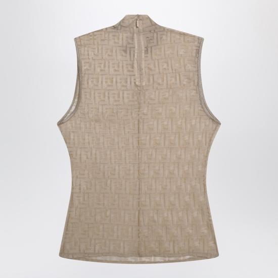 26SS 펜디 민소매 티셔츠 FS9763AW8K Beige - FENDI