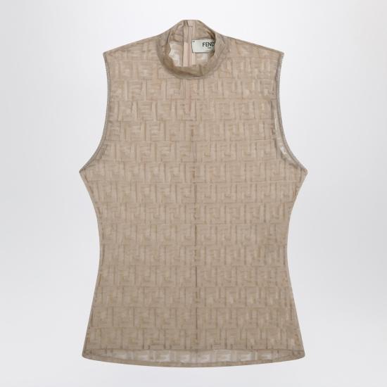 26SS 펜디 민소매 티셔츠 FS9763AW8K Beige