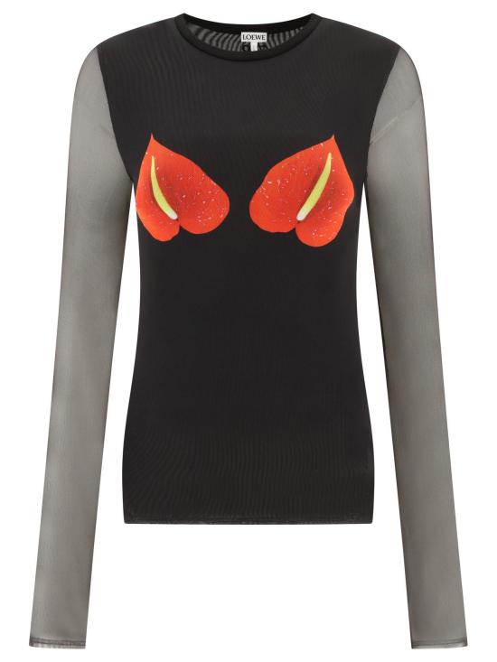 25FW 로에베 긴팔 티셔츠 S540Y23X18 1107 BLACK