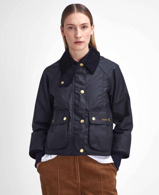 25FW 바버 크롭드 비드넬 왁스 재킷 LWX1403 LWX BK71 Black - BARBOUR
