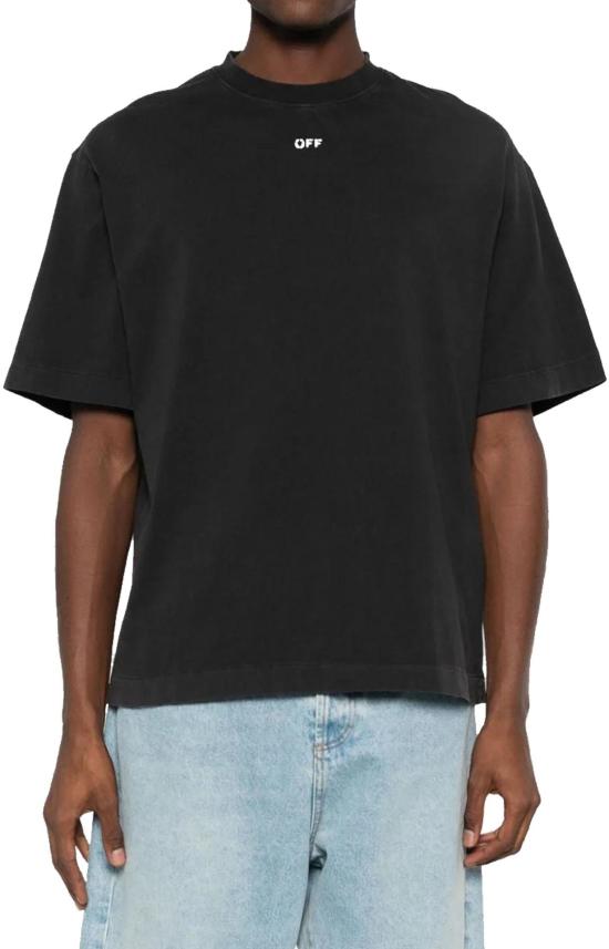  오프화이트 셔츠 OMAA120C99JER0061077 BLACK - OFF WHITE