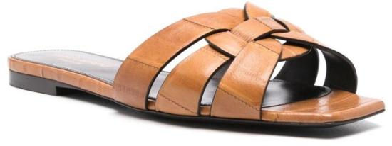 24FW 생로랑 뮬/슬리퍼 7485760WX009708 BROWN - SAINT LAURENT