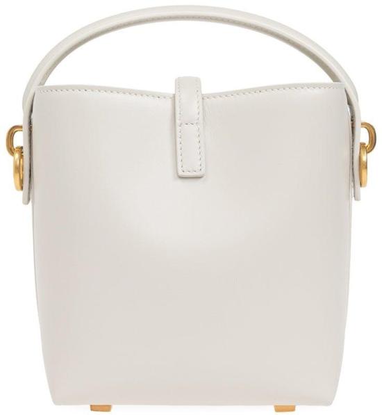  생로랑 르 37 미니 샤이니 레더 버킷백 7658702R20W9207 WHITE - SAINT LAURENT