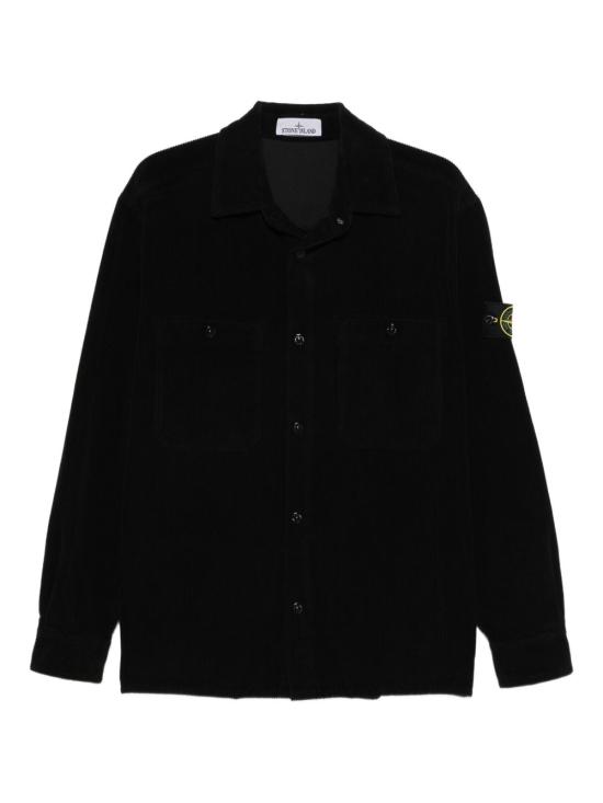 25FW 스톤 아일랜드 오가닉 코튼 코듀로이 오버셔츠 K2S151200012 S0212V0029 Black