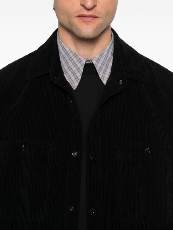 25FW 스톤 아일랜드 오가닉 코튼 코듀로이 오버셔츠 K2S151200012 S0212V0029 Black - STONE ISLAND