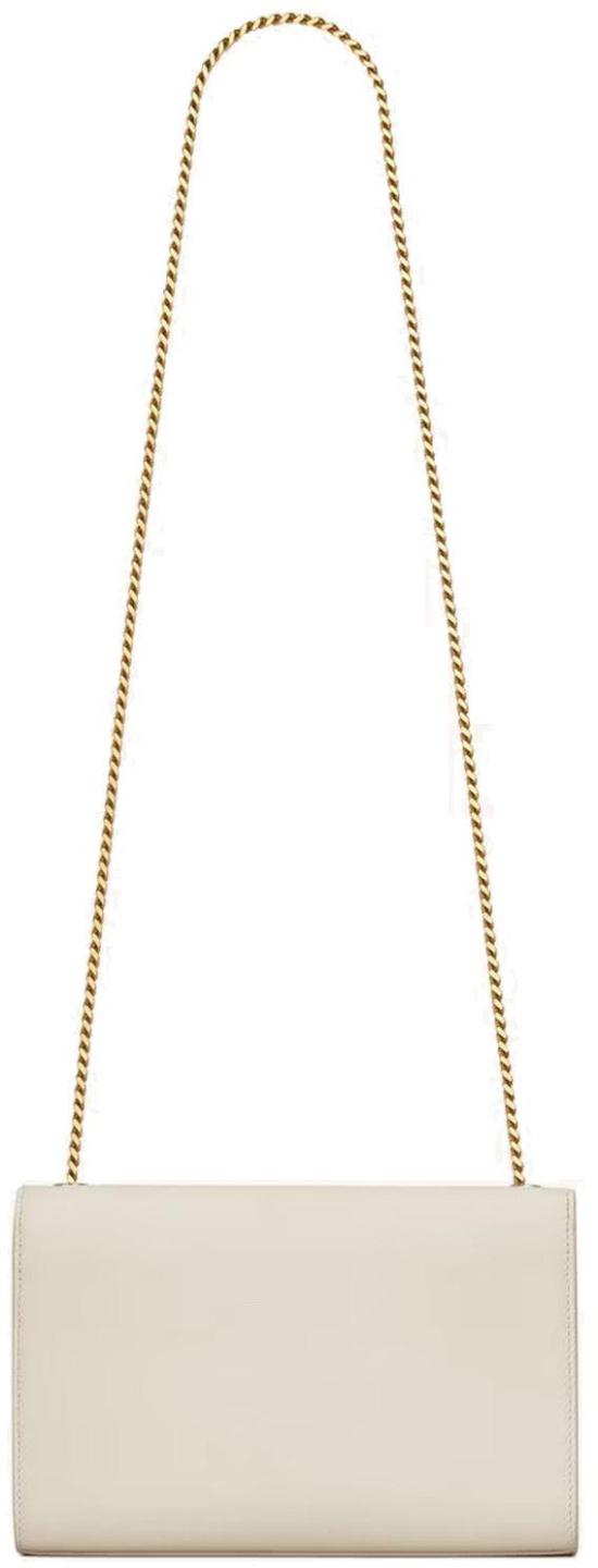  생로랑 그레인 레더 케이트 미디움 체인백 364021BOW0J9207 WHITE - SAINT LAURENT