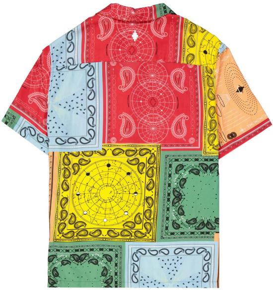  마르셀로 불론 반팔 셔츠 CMGA078S22FAB0012518 RED - MARCELO BURLON