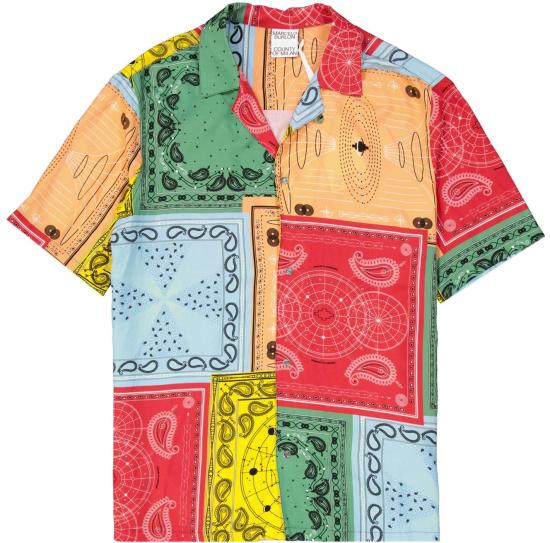  마르셀로 불론 반팔 셔츠 CMGA078S22FAB0012518 RED