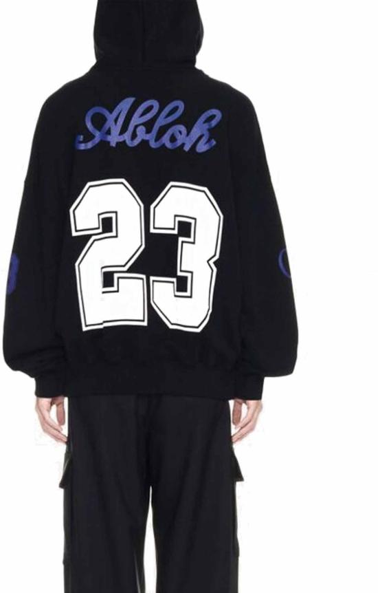  오프화이트 후드 티셔츠 OMBB118S24FLE0051001 BLACK - OFF WHITE