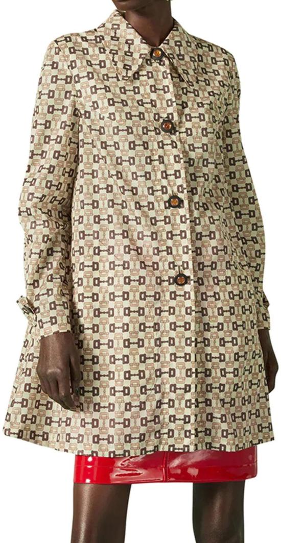 24FW 구찌 홀스빗 프린트 나일론 코트 752387ZANVO9198 BEIGE - GUCCI