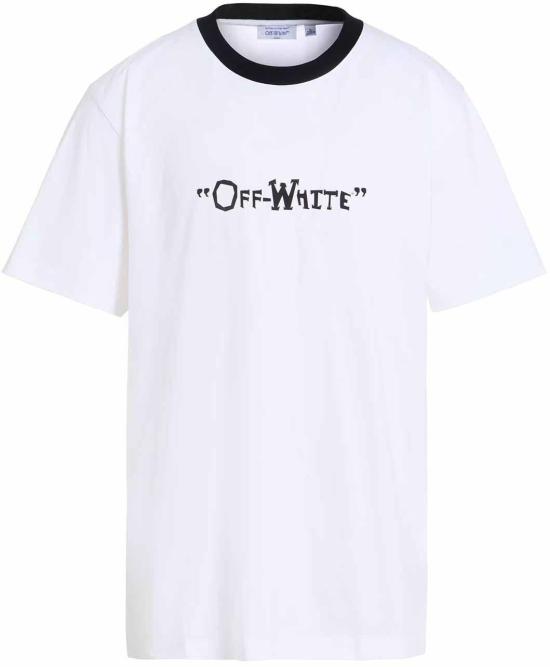 25FW 오프화이트 반팔 티셔츠 44MAA027G5J0030110 WHITE