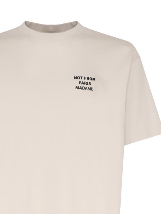 25FW 드롤드무슈 반팔 티셔츠 PERMTS203CO002 MASTICE - DROLE DE MONSIEUR