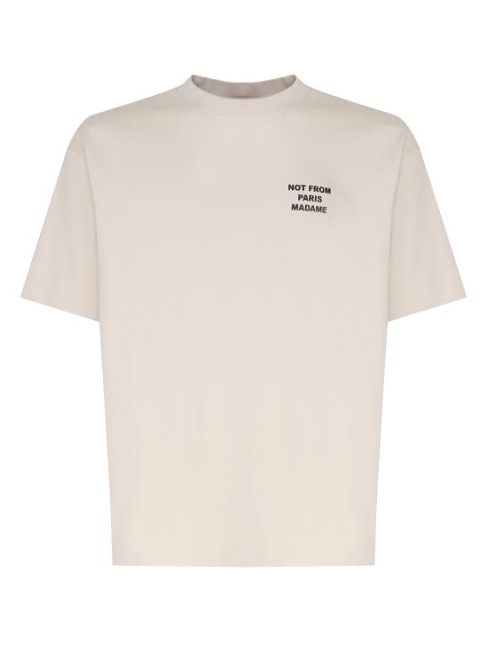 25FW 드롤드무슈 반팔 티셔츠 PERMTS203CO002 MASTICE - DROLE DE MONSIEUR