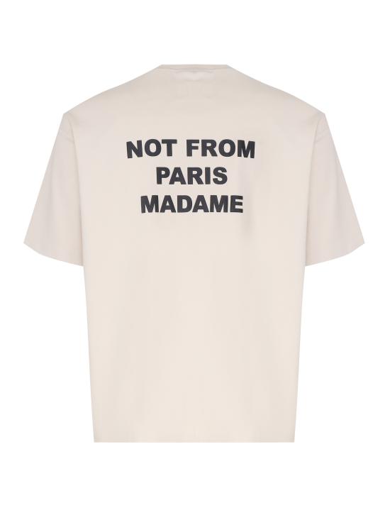 25FW 드롤드무슈 반팔 티셔츠 PERMTS203CO002 MASTICE - DROLE DE MONSIEUR