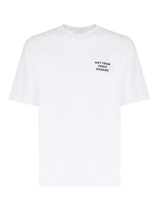 25FW 드롤드무슈 반팔 티셔츠 PERMTS203CO002 OPW White - DROLE DE MONSIEUR