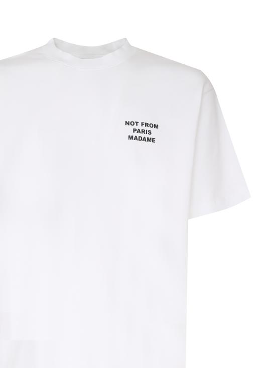 25FW 드롤드무슈 반팔 티셔츠 PERMTS203CO002 OPW White - DROLE DE MONSIEUR