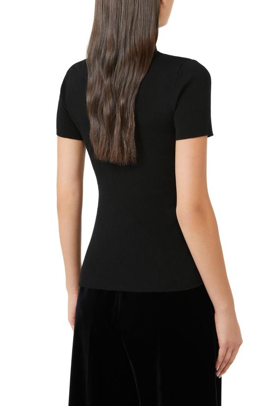 25FW 막스마라 AFA 아파 반소매 터틀넥 2521366283600 003 Black - MAX MARA