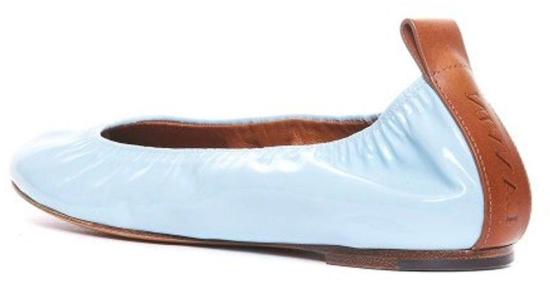  랑방 플랫 슈즈 BAMB02GLOS201 BLUE - LANVIN