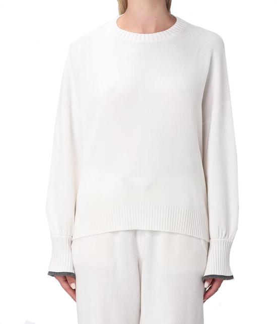 브루넬로 쿠치넬리 스웨터 M12718110C159 WHITE - BRUNELLO CUCINELLI