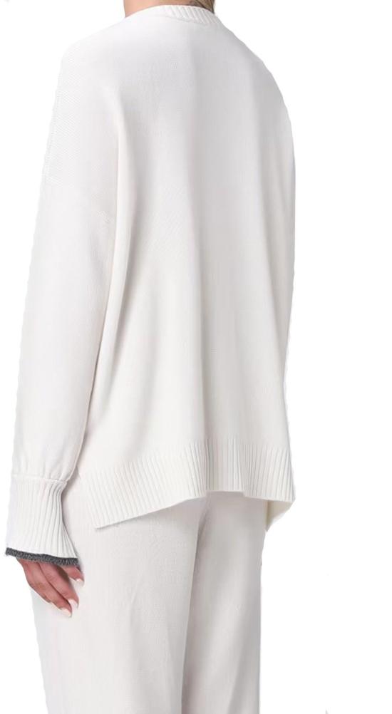  브루넬로 쿠치넬리 스웨터 M12718110C159 WHITE - BRUNELLO CUCINELLI